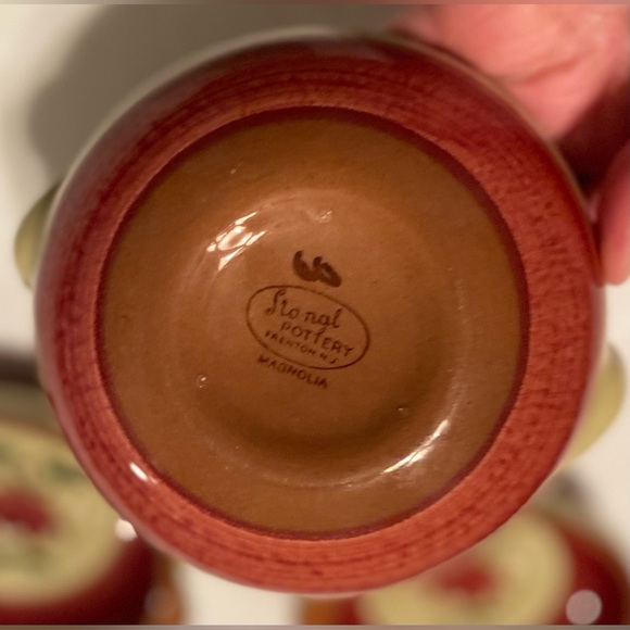 Stangl Pottery 'Magnolia' Lugged Soup Bowls Set 3 Vintage Mid Century Modern - Picture 7 of 7